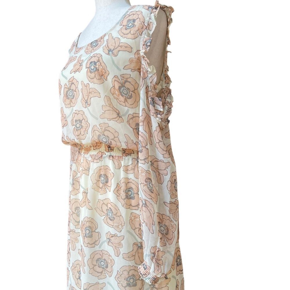 NWT Lucky Brand Floral Long Sleeve Cold Shoulder Date Night Dress PLUS Size 2X - Picture 5 of 16